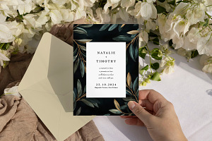 Onyx - Wedding Invitation, an Invitation Template by CinderHeart Designs