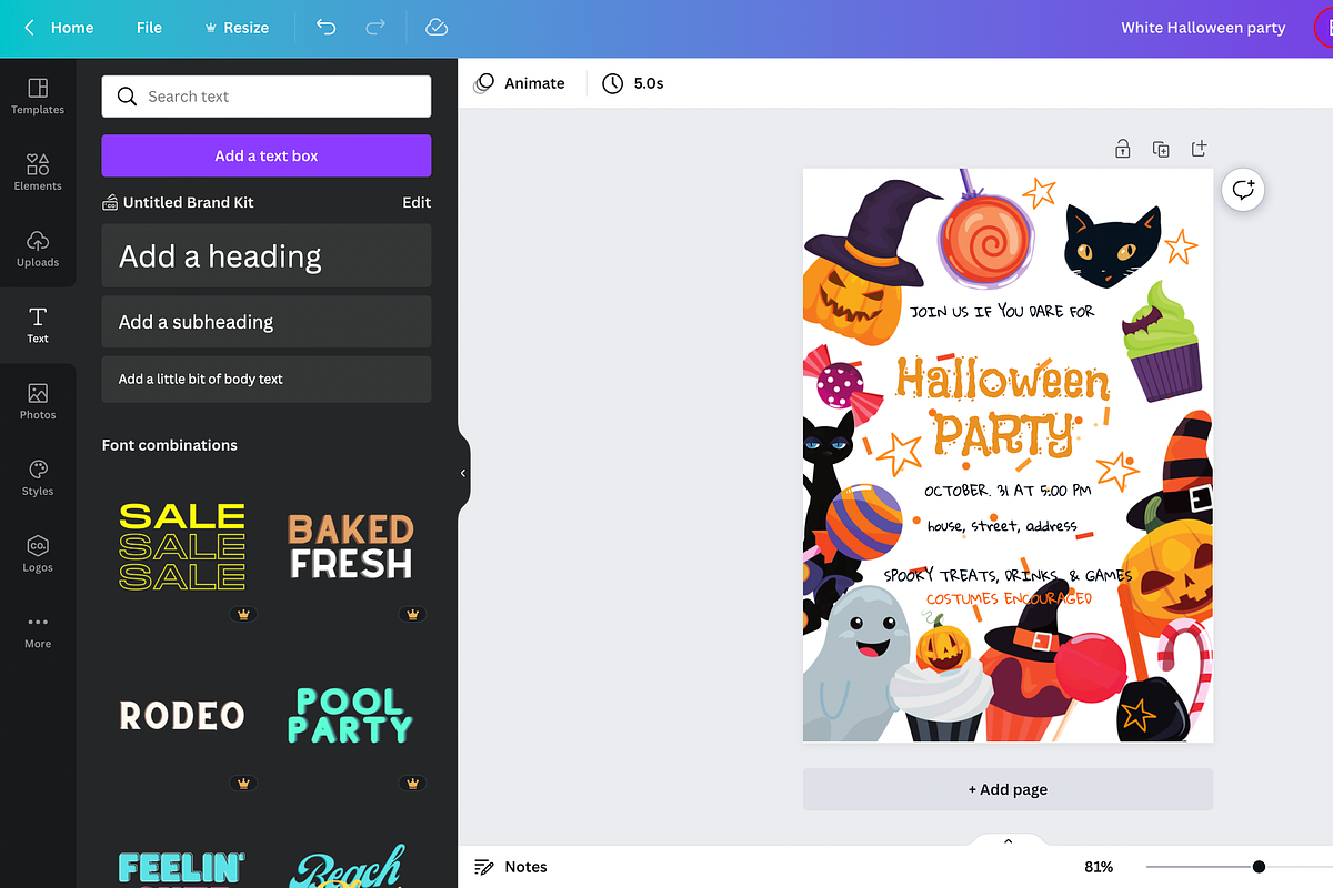 Editable Halloween Invitation, an Invitation Template by ForeverPrint (Photo 8 of 8)