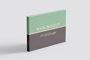 Landscape Book Mockup - 12 Views