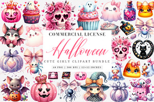Cute Girly Halloween PNG, an Illustration by SinaCreation