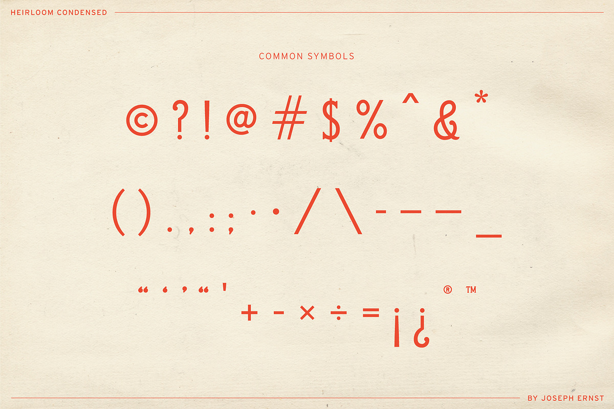 Heirloom Condensed, a Serif Font by Joseph Ernst Design Shop (Photo 4 of 7)