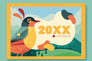 Calendar Monthly Template Bird Decor, a Templates & Theme by studiogstock (Thumbnail 2 of 5)