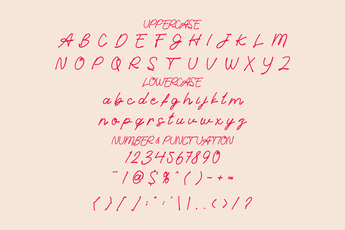 Rosy Meadow Handwritten Font, a Script Font by PutraCetol Studio (Photo 6 of 6)