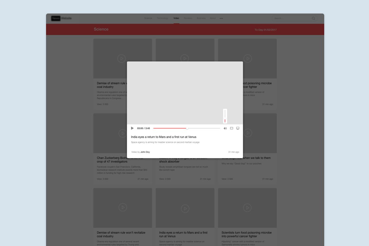 News Web Site Template Sketch 3, an UI Kit Template by John Khester (Photo 3 of 5)