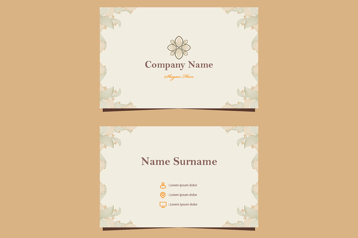 Natural Floral Business card, a Marketing Template by sekitarief (Photo 1 of 3)