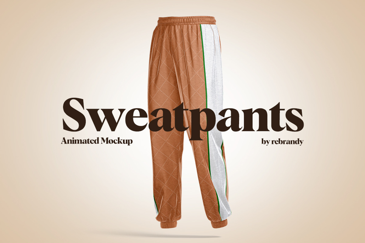 Sweatpants Animated Mockup, a Bottom Mockup by rebrandy (Photo 1 of 14)
