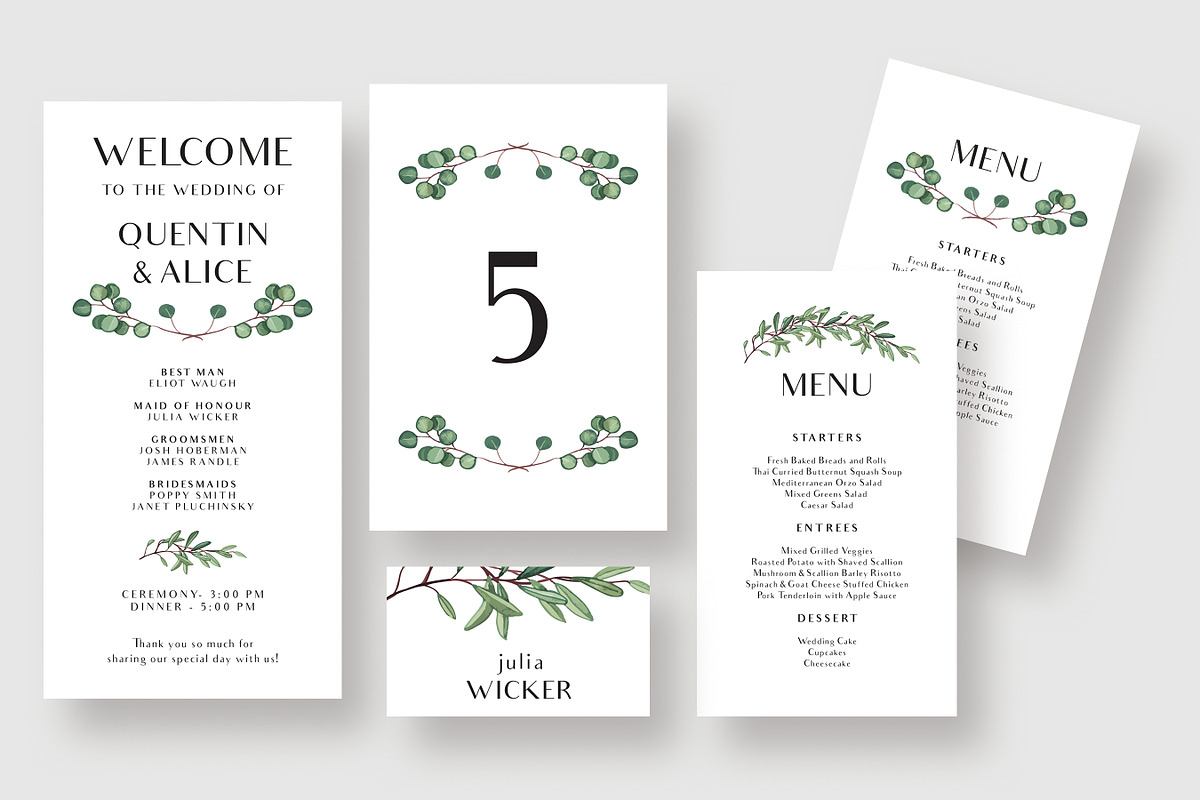 Stylish Dusty Green Wedding Suite, an Invitation Template by Knotted Design (Photo 4 of 4)