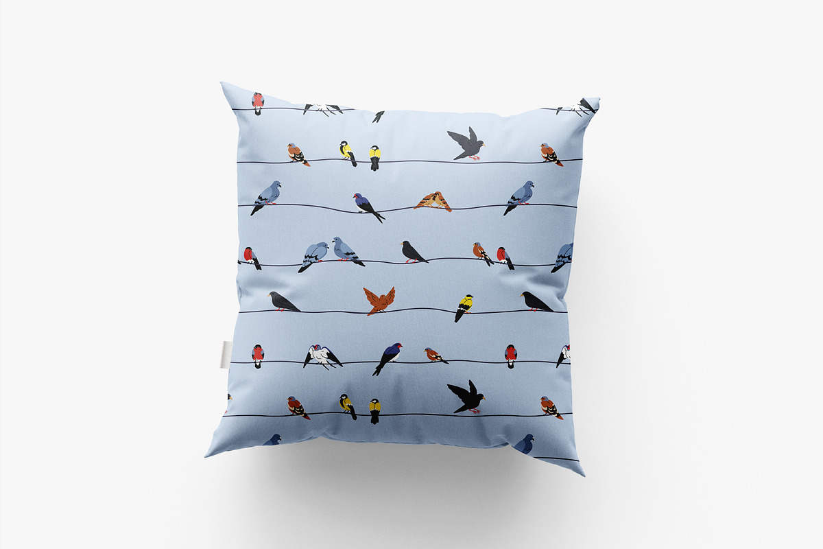 Birds sit on wires seamless patterns, a Pattern Graphic by Good Studio (Photo 5 of 7)