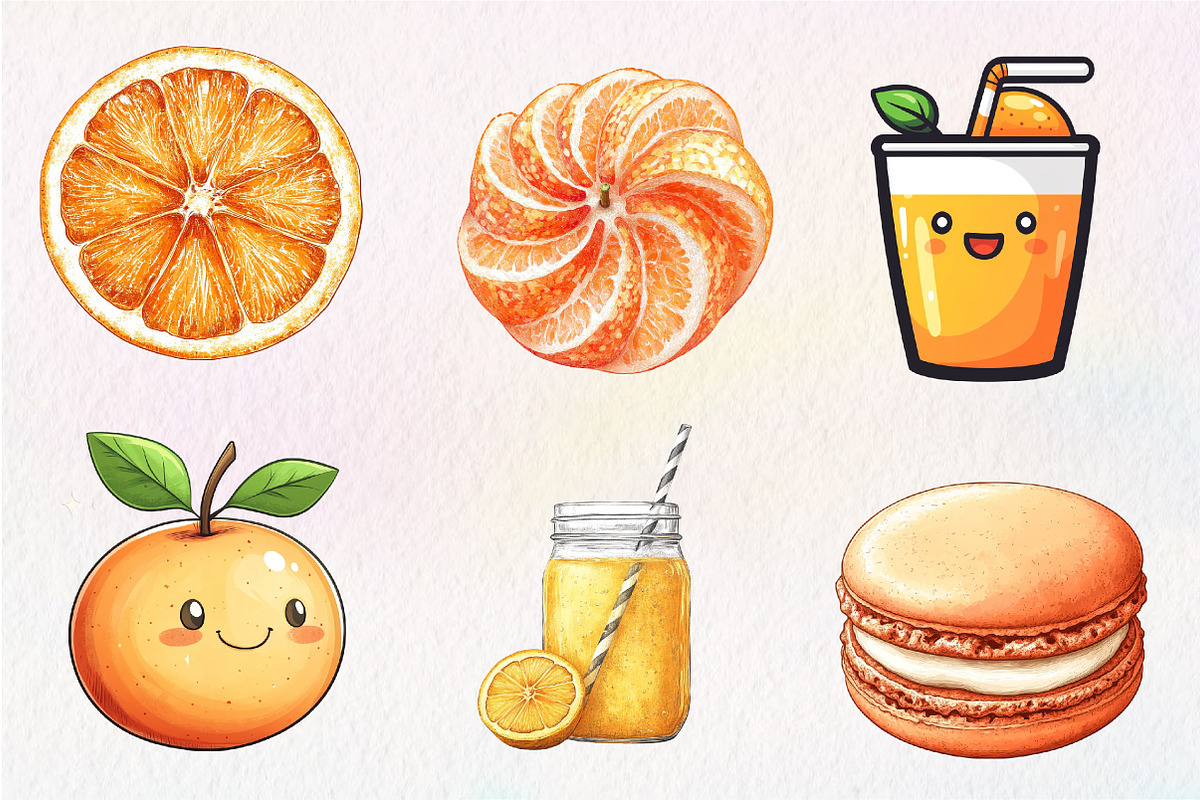 Watercolor Oranges Clipart Sublimati, an Illustration by CreationArt (Photo 2 of 5)