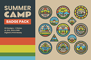 Summer Camp Badge Pack, an Illustration by Firowerk (Thumbnail 1 of 6)