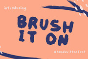 brush it on! a handwritten font, a Handwritten Font by dxxb studio (Thumbnail 1 of 2)