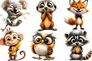 Funny Animal Clipart Bundle, a Seasonal Illustration by SVGArt (Thumbnail 4 of 5)