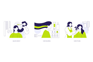 Hair salon isolated cartoon vector, a Person Illustration by Visual Generation