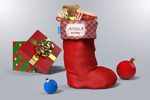 Christmas Stocking Mockup