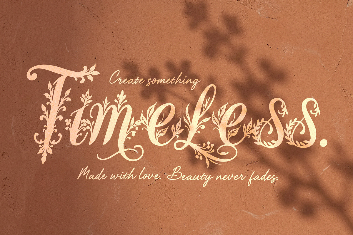 WynsteraQalis Decorative Floral font, a Script Font by HypeWorksCo (Photo 7 of 24)