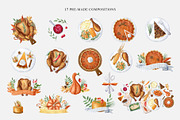 Thanksgiving Dinner watercolor set, an Illustration by Natalia Fedorova (Thumbnail 6 of 10)