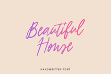 Beautiful House handwritten font