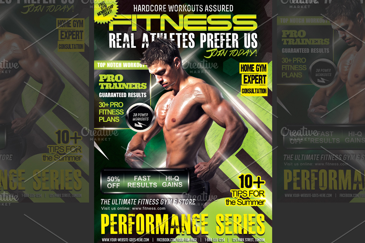 (PriceDrop)Performance Fitness Flyer, a Flyer Template by PremadePixels.com (Photo 1 of 2)