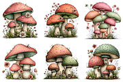 Whimsical Spring Mushroom Clipart, an Illustration by Dream Creation (Thumbnail 4 of 5)