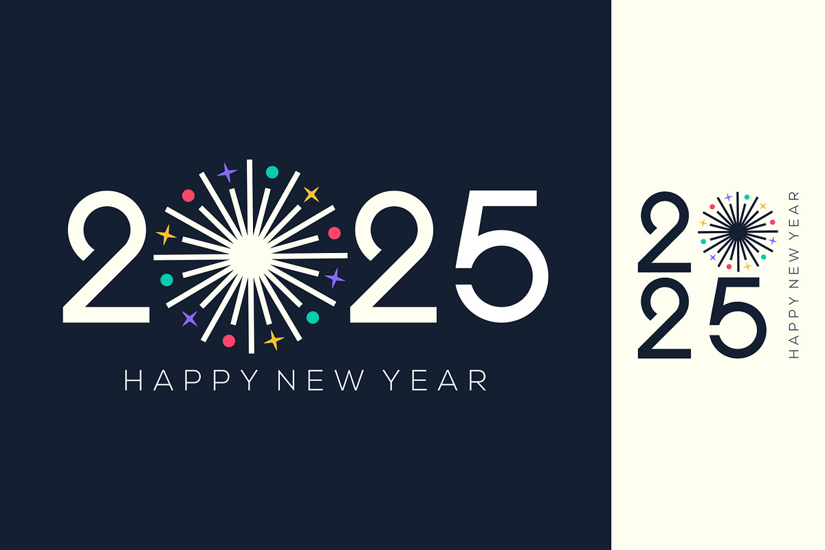 2025 Happy New Year design vector., a Branding & Logo Template by BARONSTD (Photo 1 of 6)