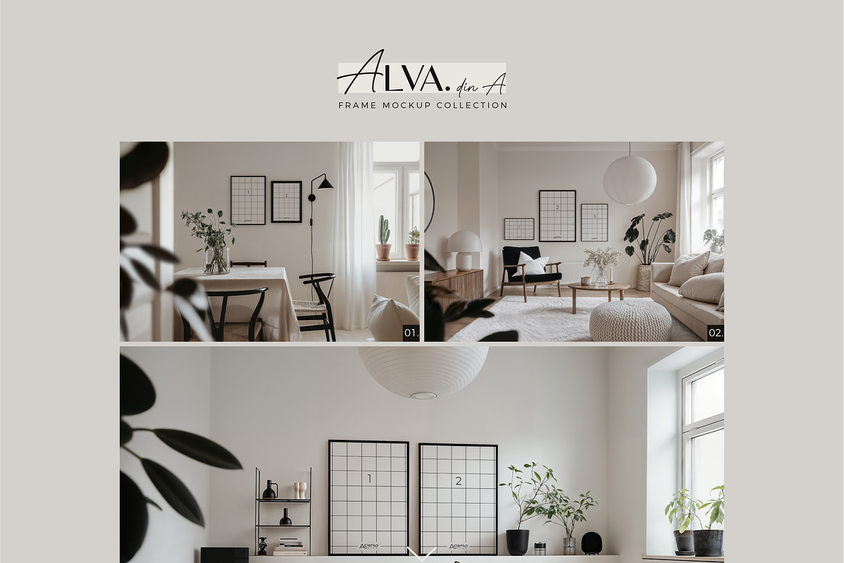 ALVA Din A | Frame Mockup Collection, a Product Mockup by Acierto Studio (Photo 6 of 9)