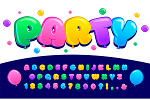Balloon font. Inflatable letters, a Graphic by winwin.art