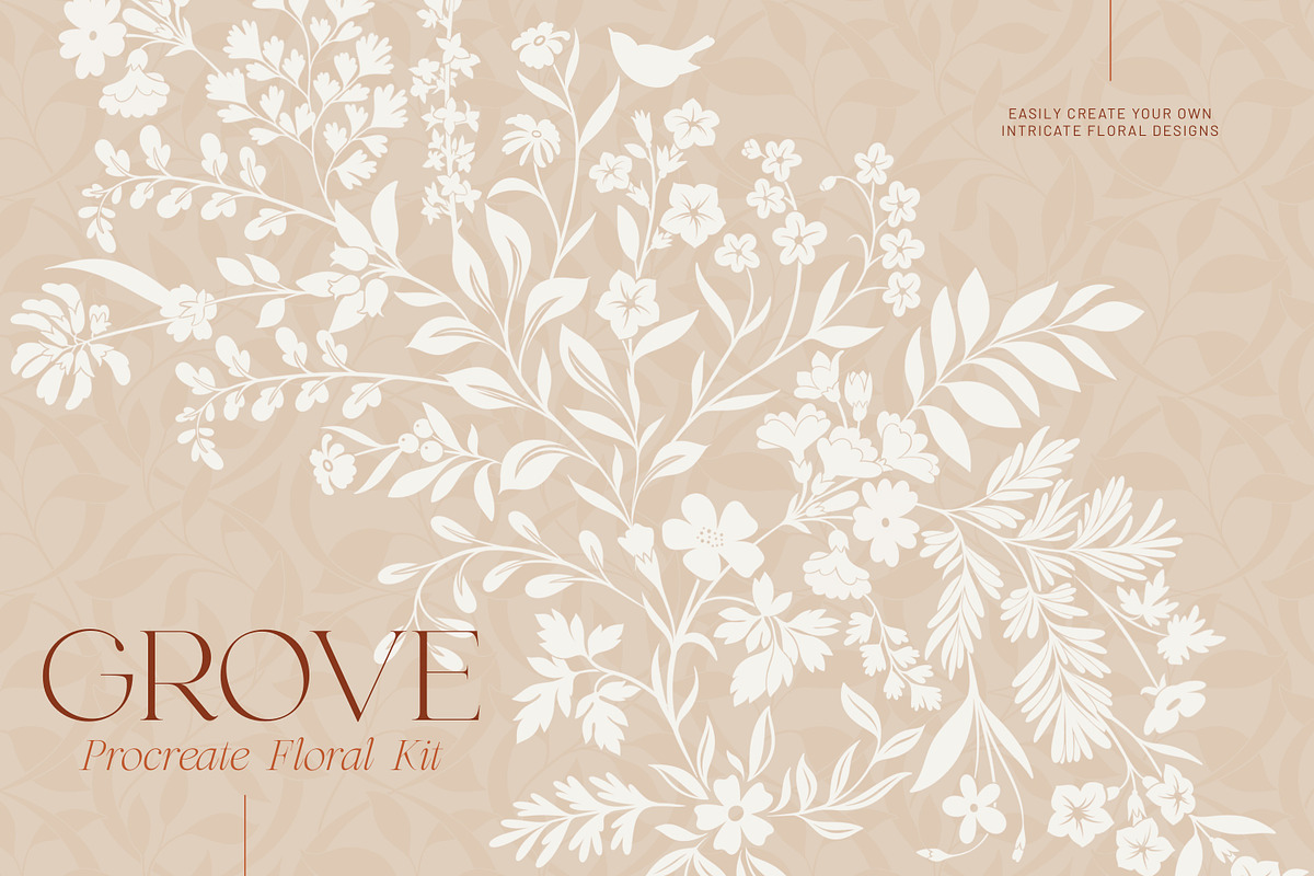 Floral Procreate Brush & Pattern Set, a Brush Add-On by Eclectic Anthology (Photo 7 of 9)