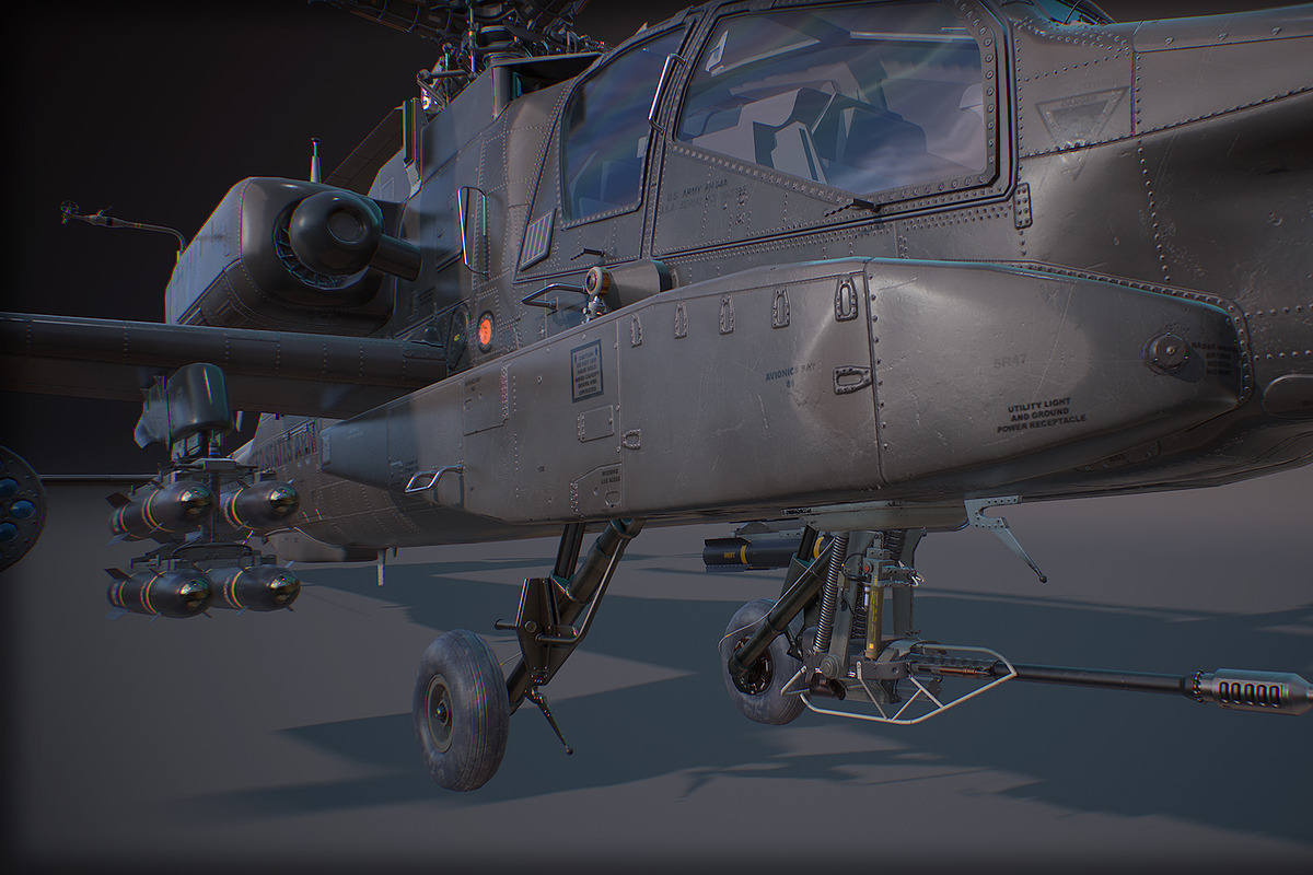 AH-64A Apache, a Cars & Vehicle 3D Model by SilverTM (Photo 4 of 7)