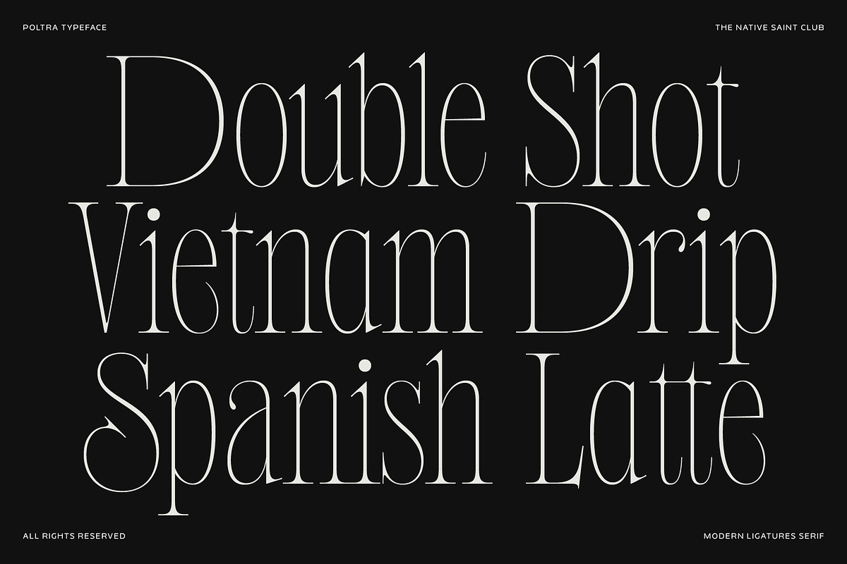 Poltra - Ligature Serif Font, a Serif Font by The Native Saint Club (Photo 5 of 16)
