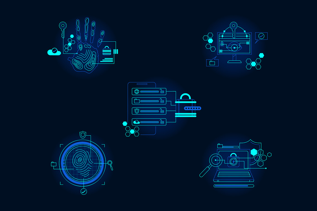 Cyber Security Asset Illustration, a Technology Illustration by graphicook (Photo 1 of 3)