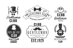 Gentleman Club Vintage Logo, an Object Illustration by TopVectors