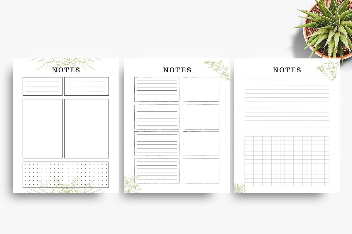 Digital Notebook Pages, a Stationery Template by Ultimate Template Shop (Photo 7 of 8)