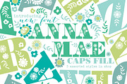 Anna Mea Floral Uppercase Font, a Serif Font by shawnanonna (Thumbnail 1 of 2)