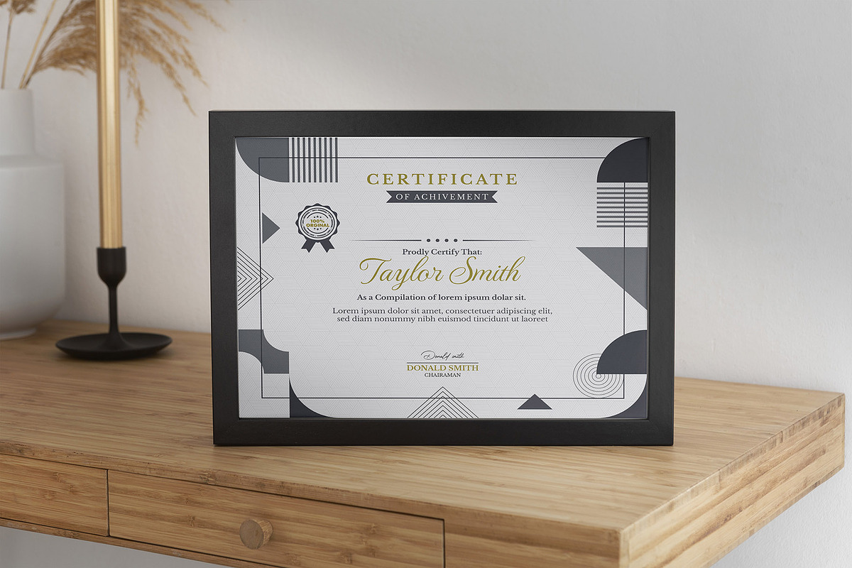 Luxury And Modern Style Certificate, a Stationery Template by MRI STUDIO (Photo 2 of 13)