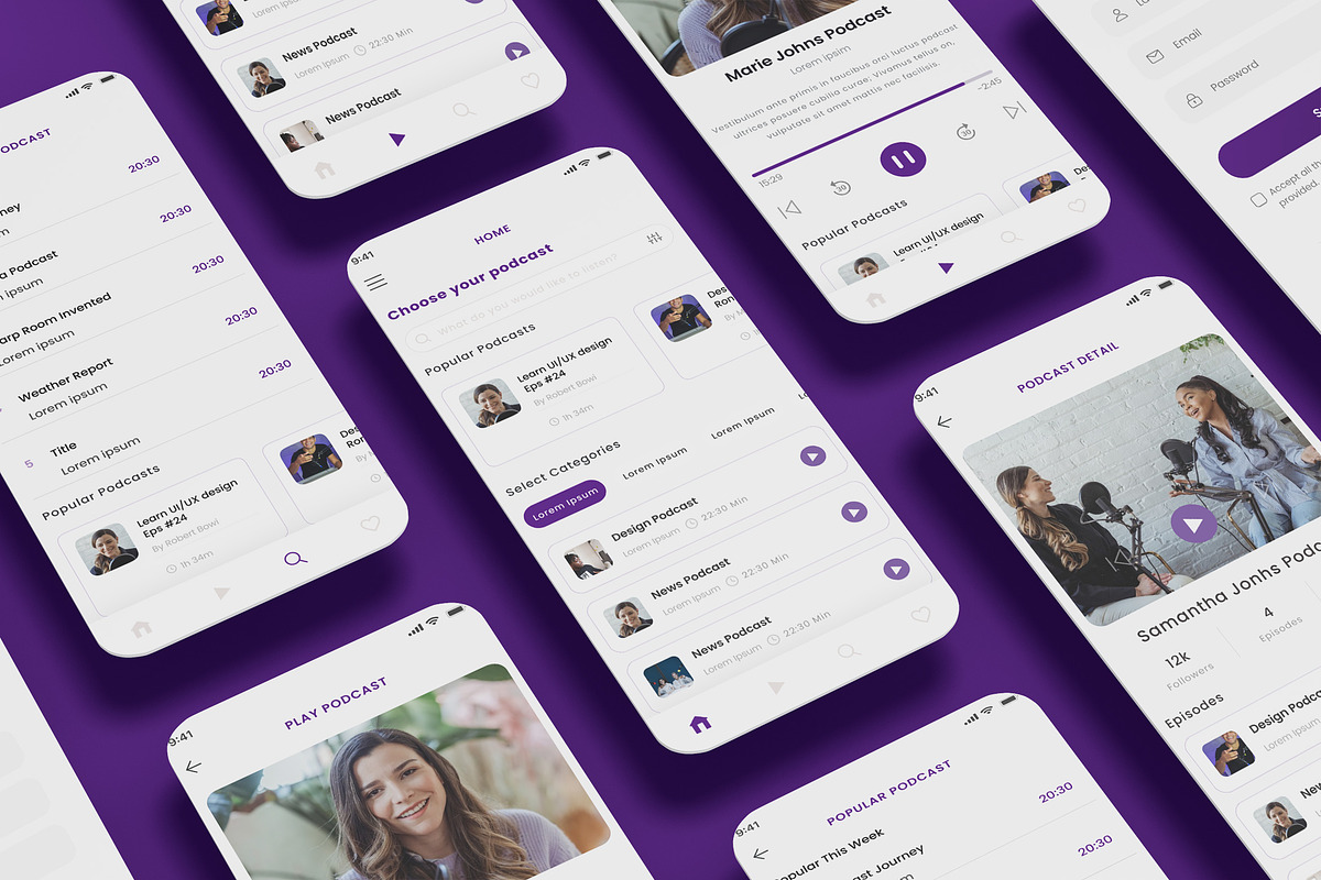 Podcast Program & Audio Talk App, an App Template by nagaredesignstudio (Photo 1 of 2)