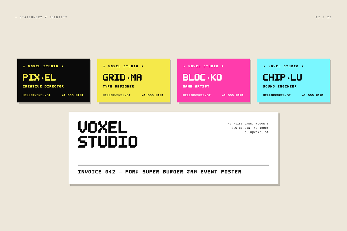 VOXEL - Pixel Display Typeface, a Sans Serif Font by Lettra Studio (Photo 8 of 18)
