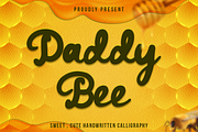Daddy Bee, a Script Font by Wangsinawang Studio (Thumbnail 1 of 8)