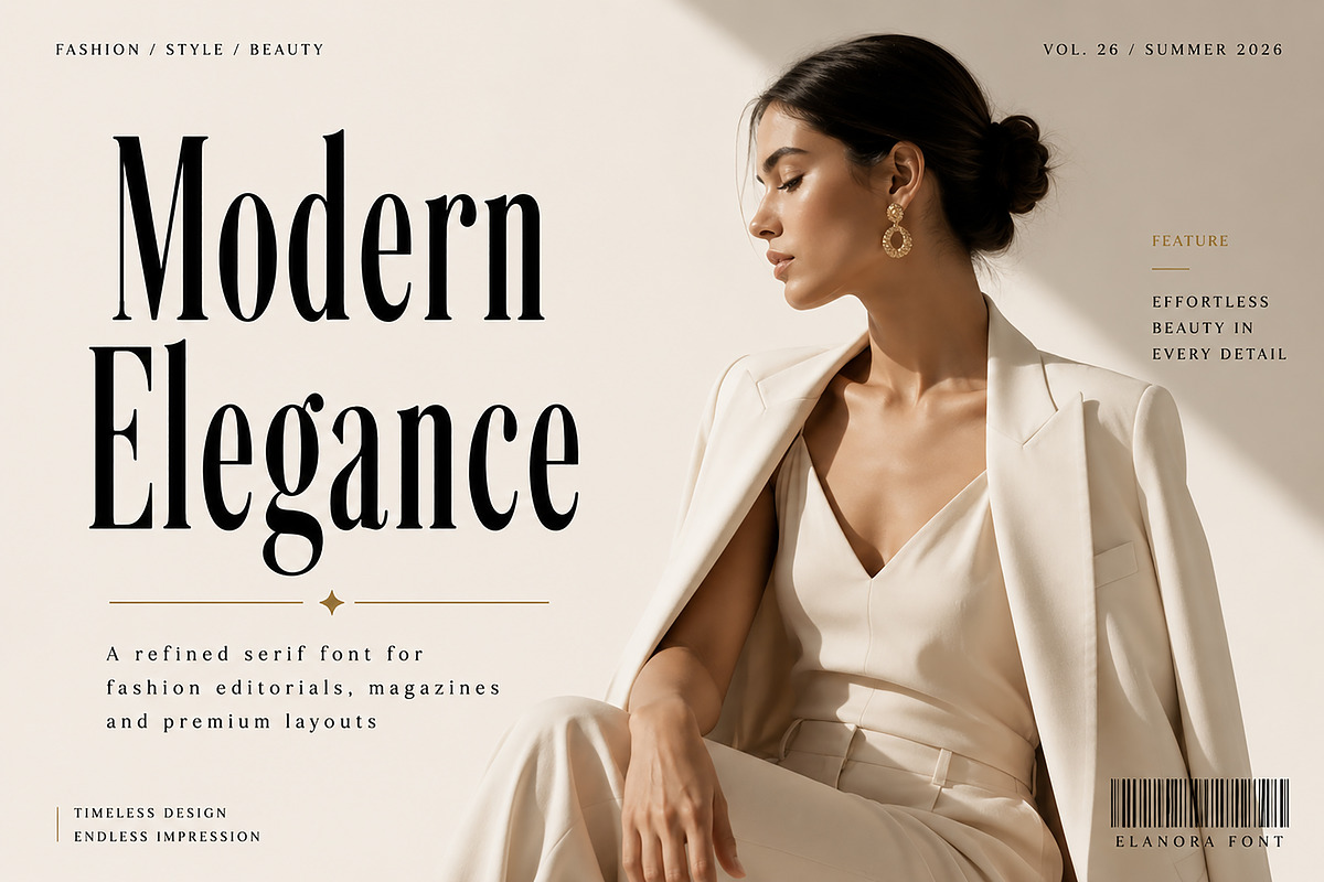 Elanora, a Serif Font by Wow Magic (Photo 2 of 4)