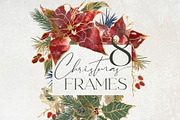 Christmas day flowers backgrounds, a Seasonal Illustration by Yuliya Derbisheva (Thumbnail 4 of 20)