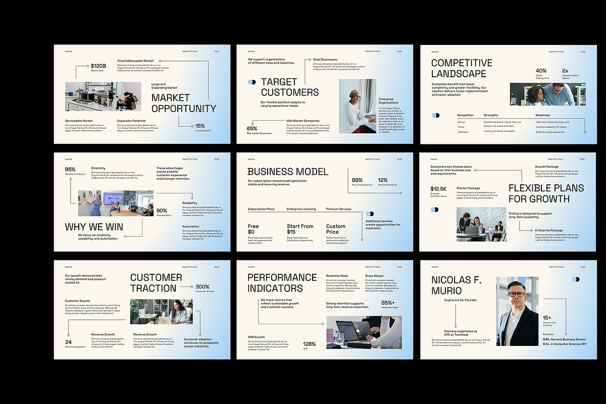 Gradient SaaS Pitch Deck GSL, a Presentation Template by Neermana (Photo 3 of 4)