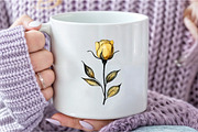 Black and Gold Rose Clipart, an Illustration by DreamCafeArt (Thumbnail 6 of 7)