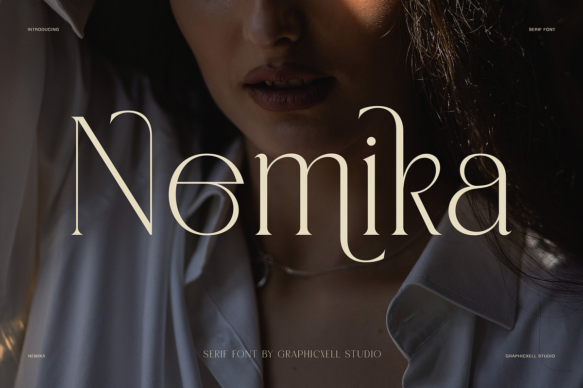 Nemika Elegant Serif Font, a Serif Font by Graphicxell (Photo 1 of 8)