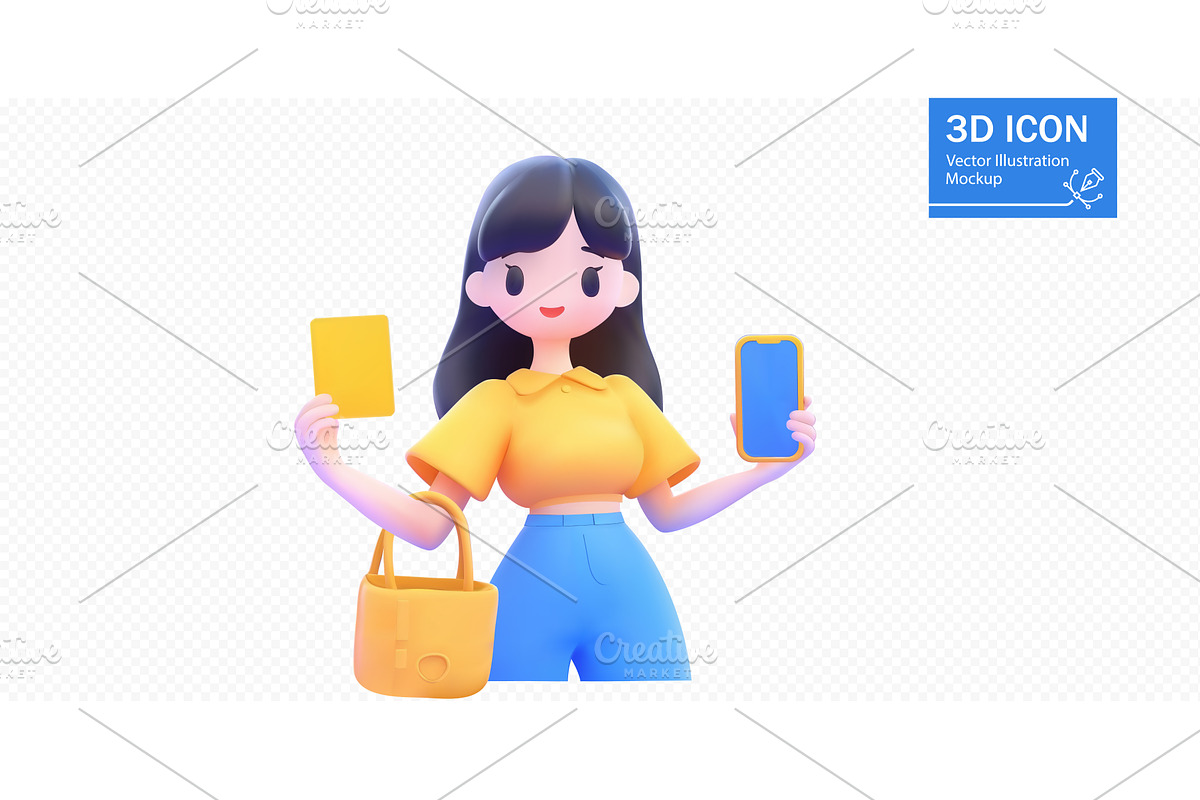 Vector illustration of a young woman, an Object Illustration by ZinetroN