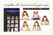 Cozy Craft Girl Clipart, a Person Illustration by Anna Design Studio (Thumbnail 7 of 9)