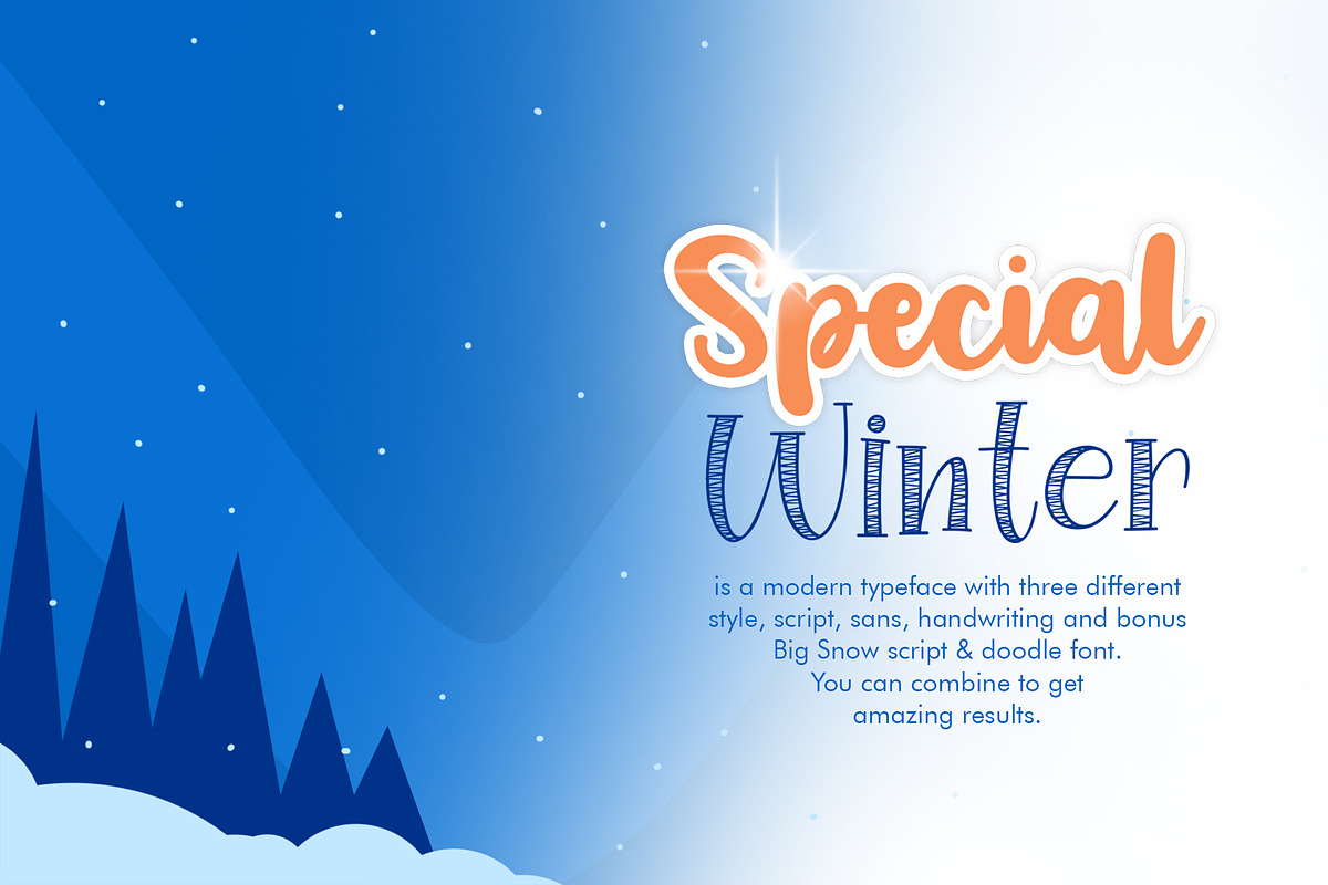 Special Winter 5 Font + Bonus preview 2