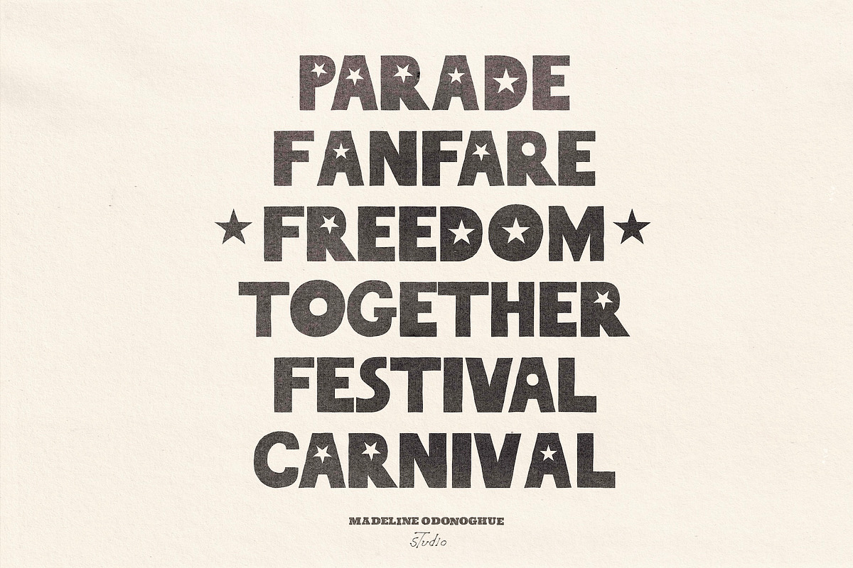 Parade Hand Crafted Font, a Handwritten Font by Madeline ODonoghue Design (Photo 2 of 5)