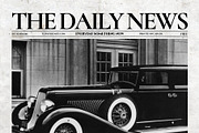 Vintage InDesign Newspaper Template, a Flyer Template by Newspaper Templates (Thumbnail 1 of 12)