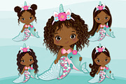Vector Afro Baby Unicorn Mermaid, an Illustration by TheCreativeMill (Thumbnail 1 of 5)