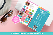 Business Card Template - Colorful, a Business Card Template by SunshineStudioBoutique (Thumbnail 1 of 9)