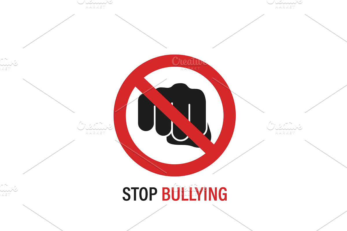 Stop bullying sign, an Object Illustration by Vector Creator